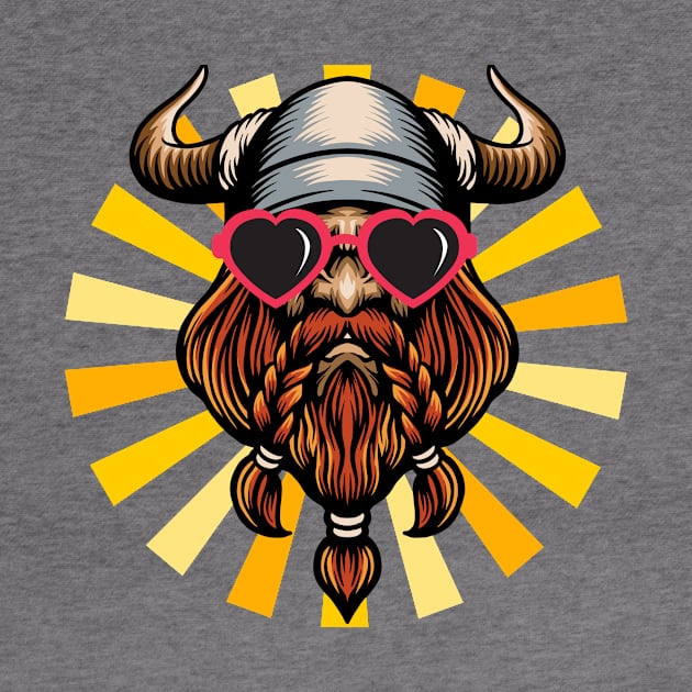 Viking with Heart Sunglasses in the Sun by nathalieaynie